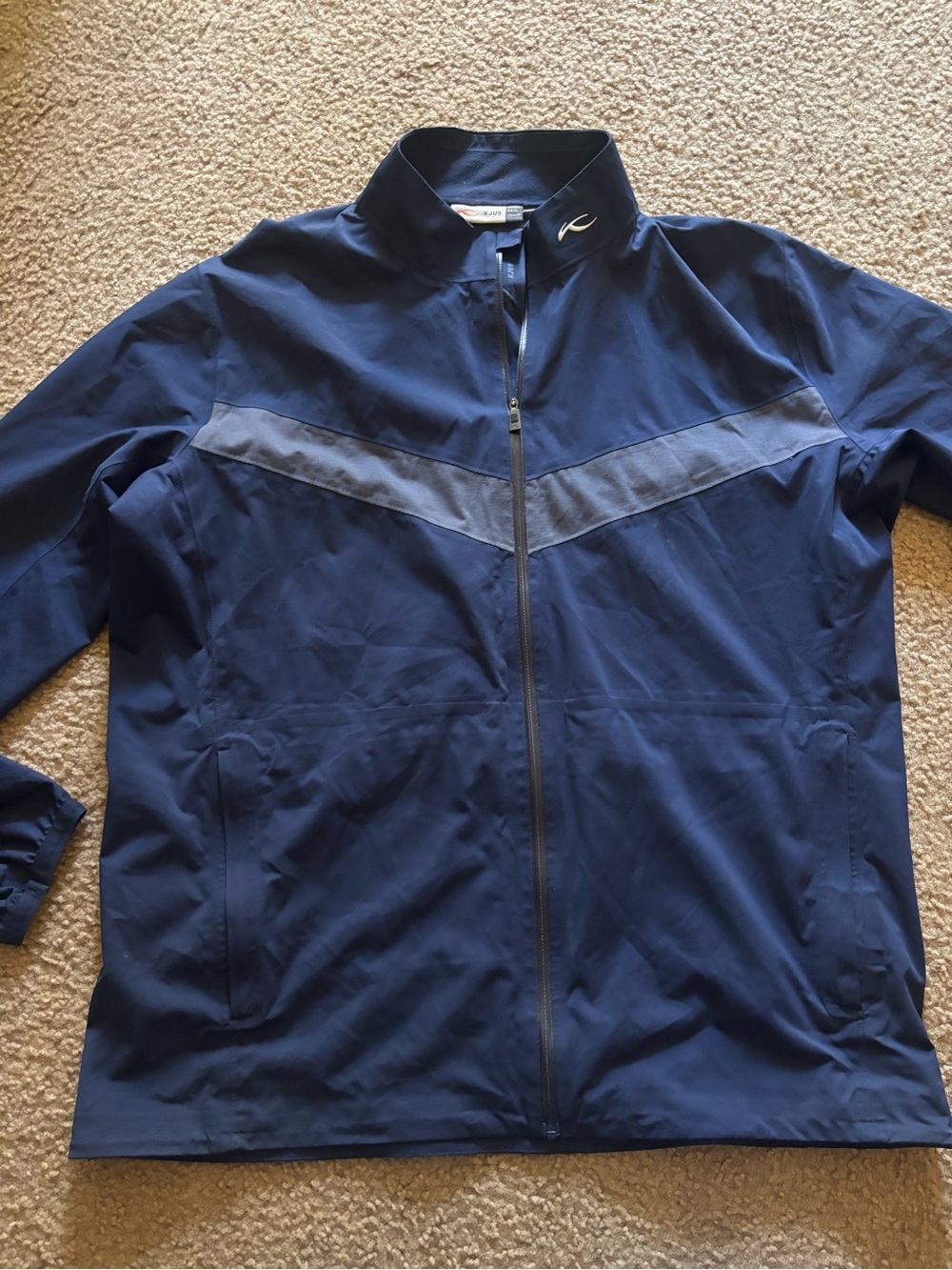 KJUS Jacket Mens XL Blue Dexter Half Zip Windbreaker Athletic